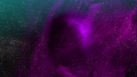 animación del planeta violeta en la galaxia violeta