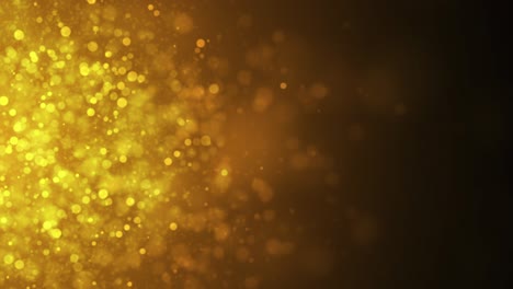 pequenas partículas de ouro movimento horizontal, vídeo 4k