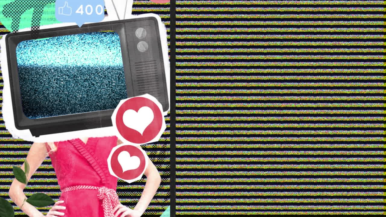 빈티지 텔레비전의 눈물의 애니메이션