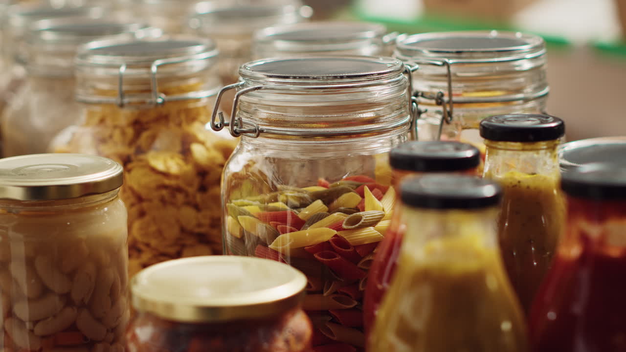 분해 가능한 포장재로 된 창고 물품