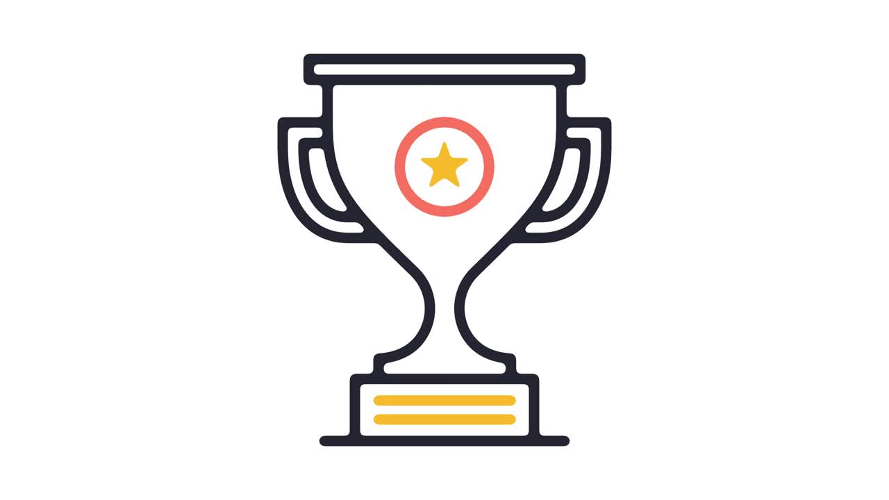 Award Ceremony Line Icon Animation