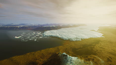 antarctic melting glacier in a global warming environment