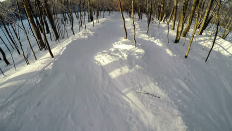 man skiing in snowy area 4k