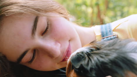 nature, happy and teen girl with pet guinea pig