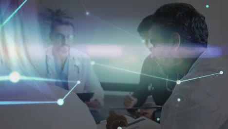 animation of network of connections over diverse doctors