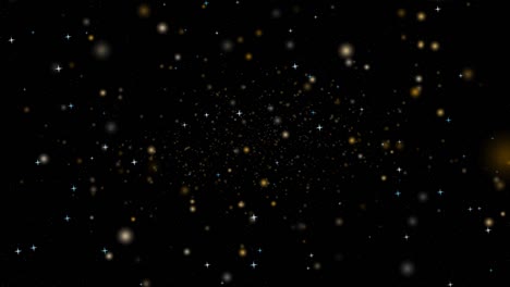 borrosidad y estrellas coloridas en sentido contrario a las agujas del reloj partículas desvanecidas lentamente en fondo de pantalla rojo oscuro