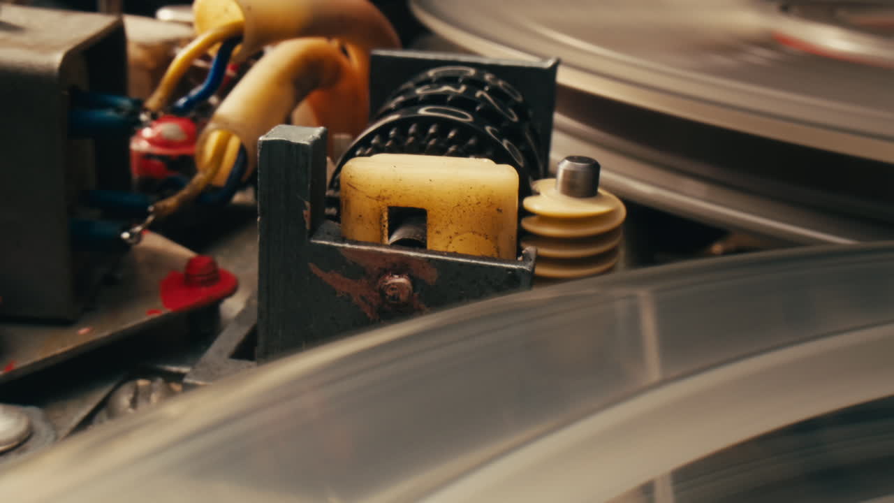 mecanismo de grabación de cinta de rollo a rollo de época