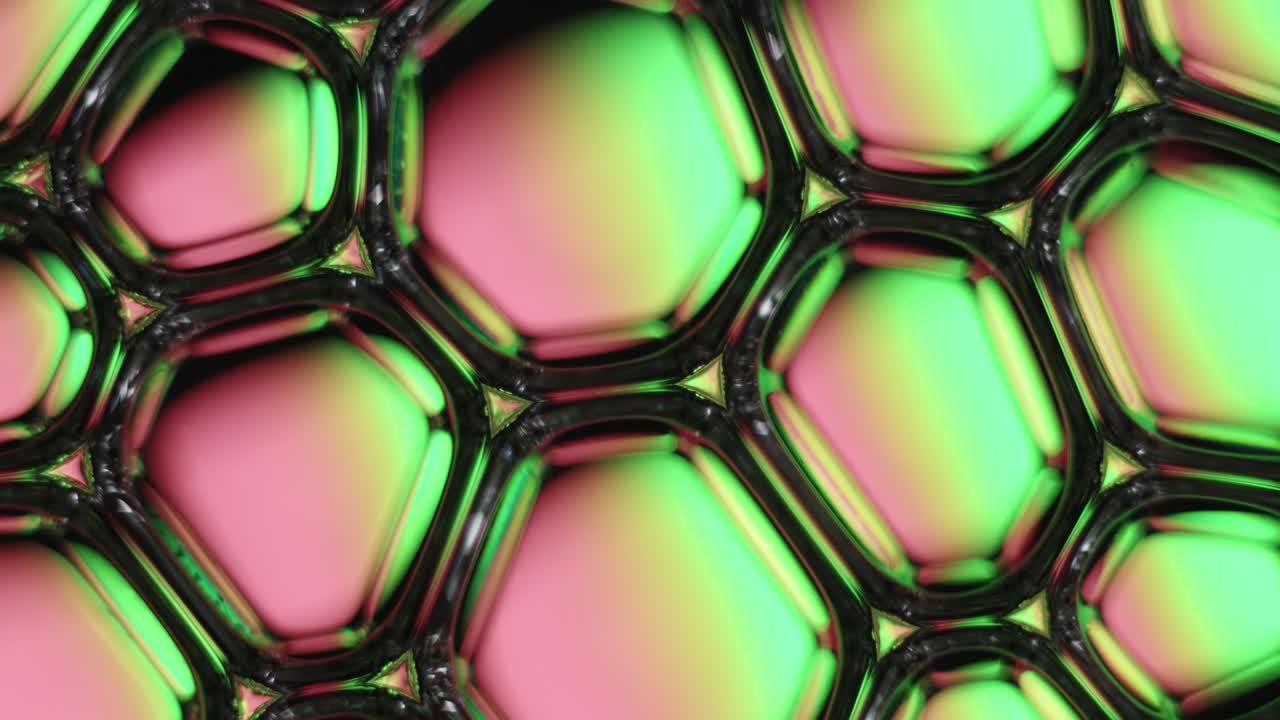 burbujas rosas y verdes desapareciendo de la pantalla