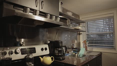 modern kitchen design with complete cooking appliances - medium shot