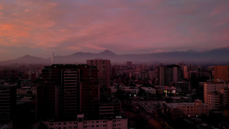 drone night dusk providencia santiago chile