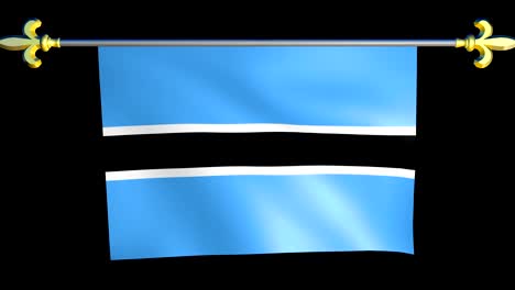 große loop-animationsflagge von botswana