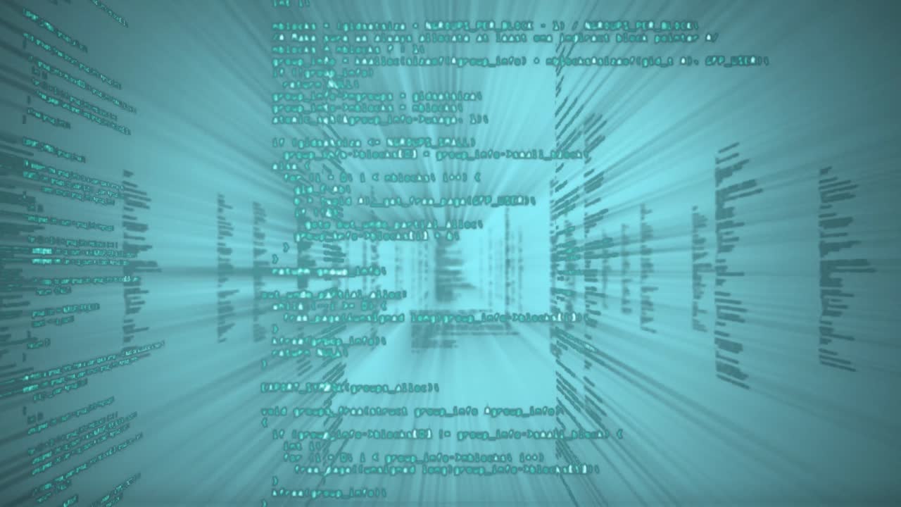 Animation of data processing on interface