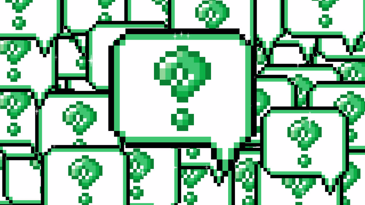 Pixel art pop up speech bubble icon question mark Transitions. 1080p - 30 fps - Alpha Channel (4).mov