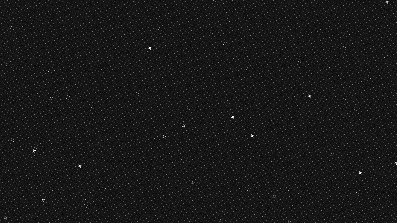 las pequeñas estrellas puntos de color blanco y negro. parpadeando bucle de fondo festivo.