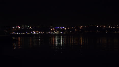 luces de la ciudad durante la noche amplia vista de la ciudad