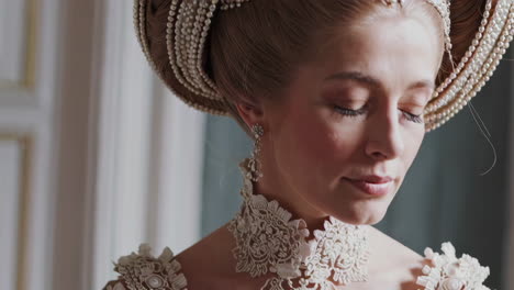 elegant lady in historical costume