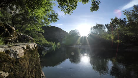 Sun-setting-over-a-river-France-Herault