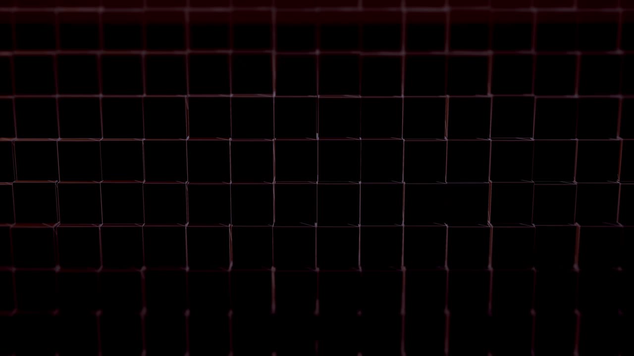 추상적인 배경과 움직이는 iridescent 네온 큐빅 벽, 조명.