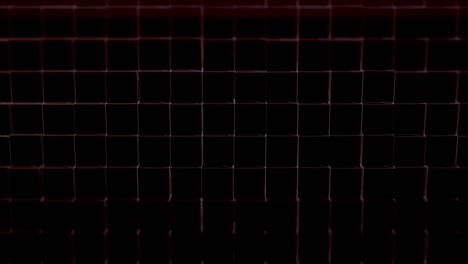 fondo abstracto con una pared cúbica de neón iridescente en movimiento, iluminando.