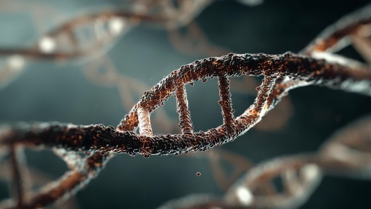 Intricate Representation of DNA Helix Structure, Showcasing the Elegant Twists and Turns that Encode Life’s Genetic Instructions with Stunning Visual Clarity