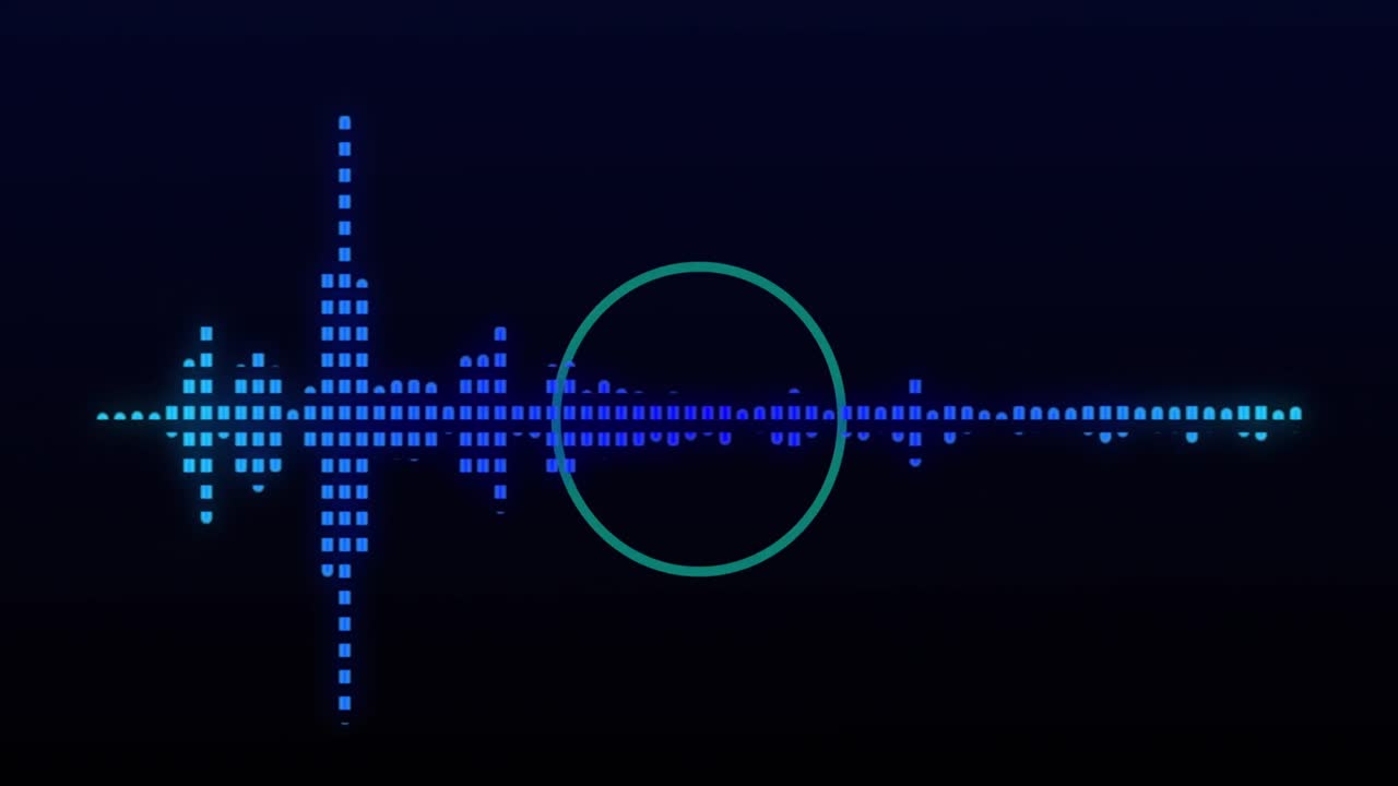 Animation of digital interface over navy background