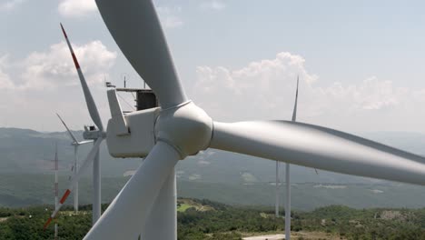 aerial view of a wind farm