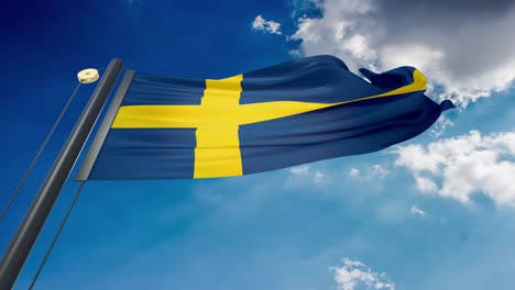 waving flag of sweden