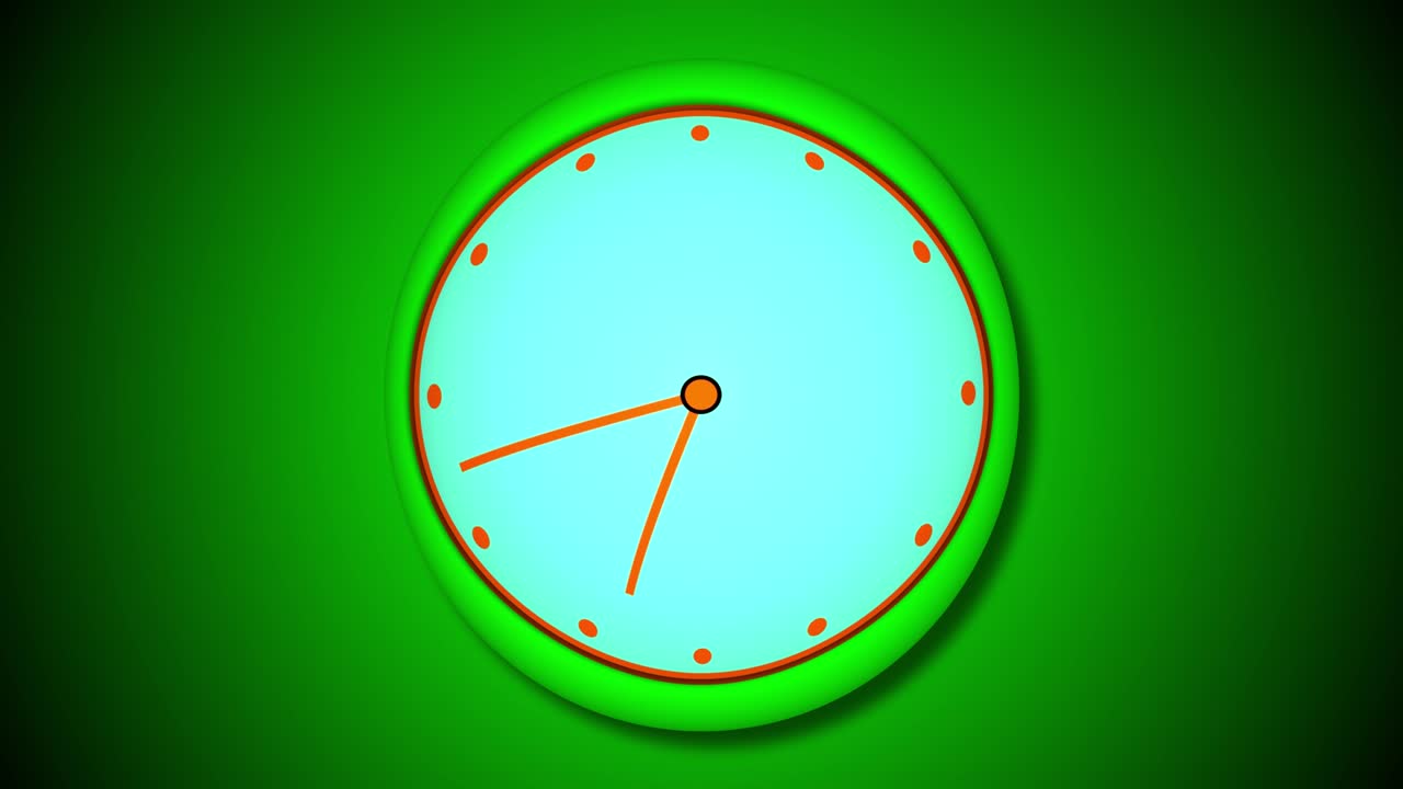 tiempo invertido animación de reloj. reloj animado aislar en fondo blanco.