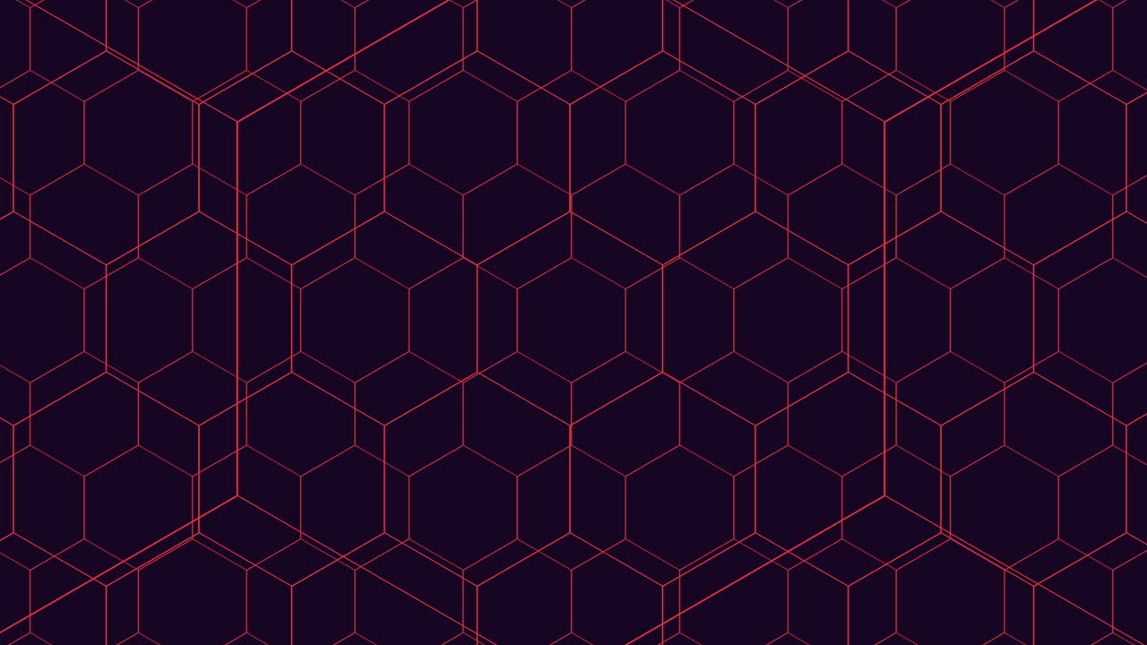 hexágonos de neón futuristas en el espacio oscuro