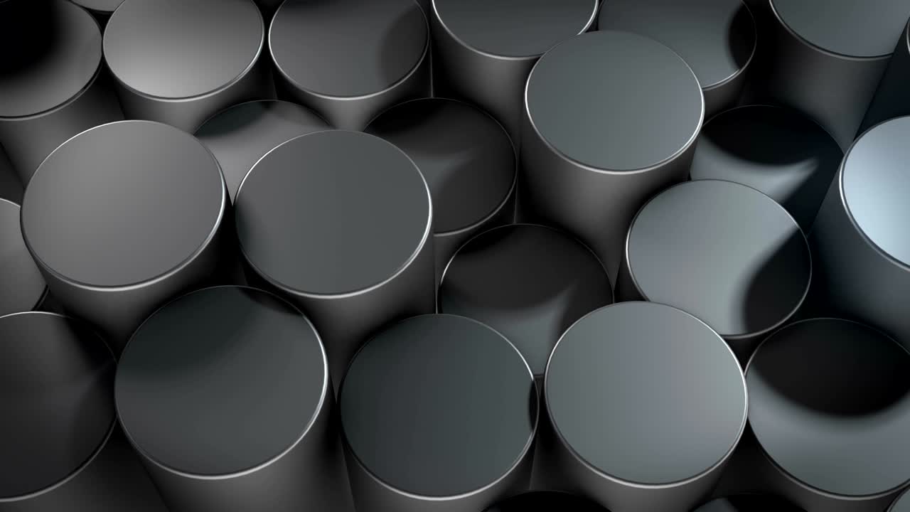 superficies metálicas geométricas cilíndricas abstractas en el espacio virtual