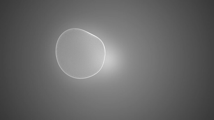 metamorphose of amorphous sphere, spherical ondulation, abstract animation of future shape