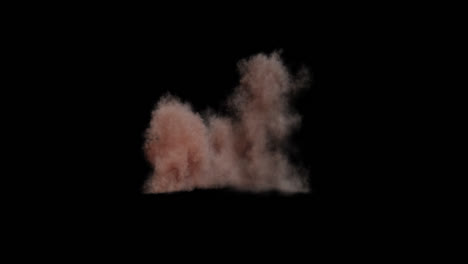 reddish smoke cloud