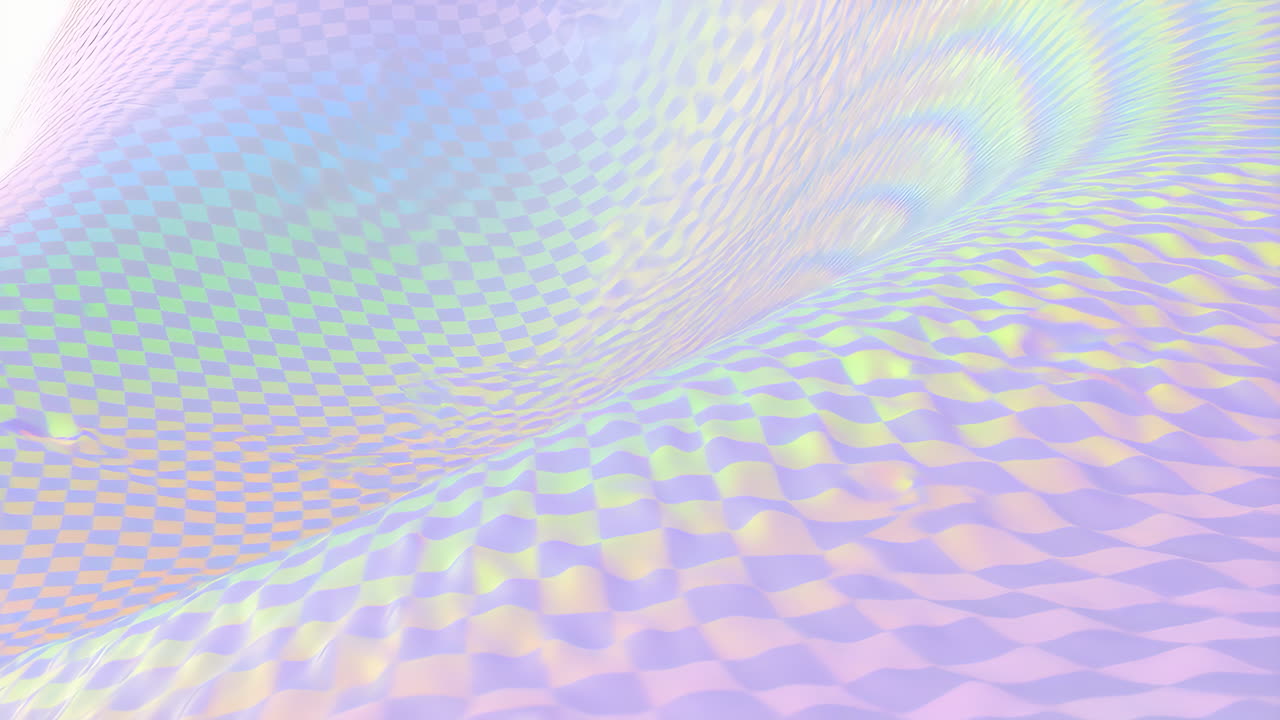 Abstract Iridescent Wavy Checker Pattern