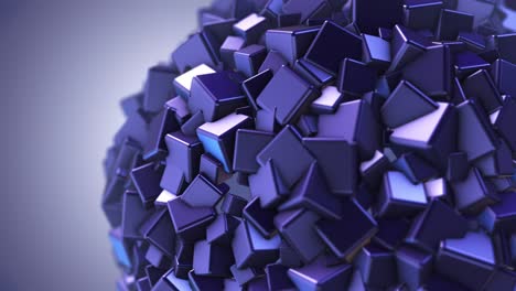 abstract 3d cubes background in spherical shape