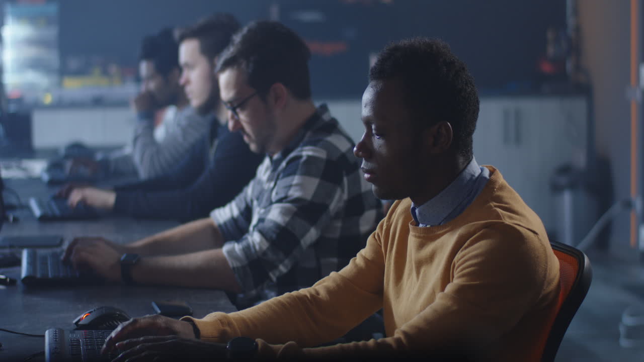 Diverse Team Working at Computers