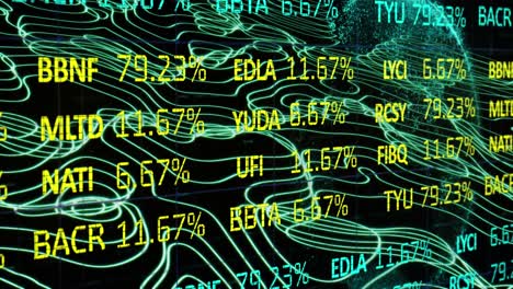 Animation-of-financial-data-processing-over-network-of-connections