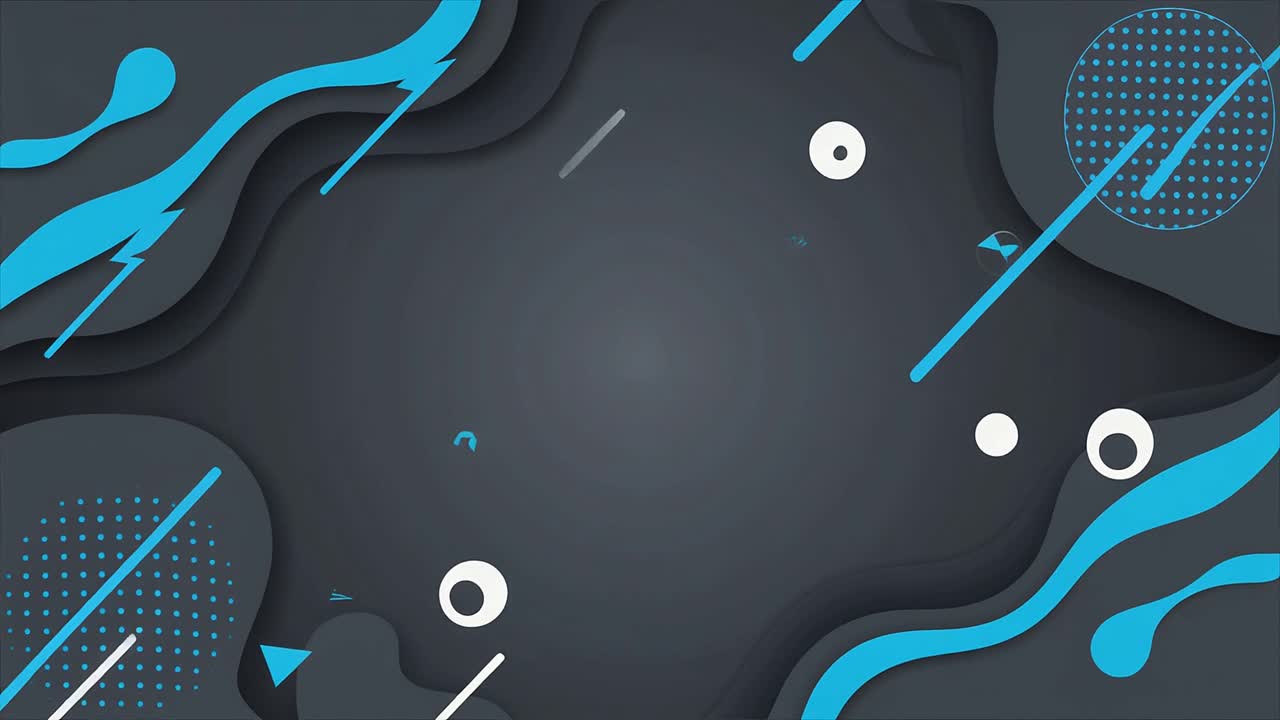 Modern Abstract Animation with Blue and Grey Geometric Shapes