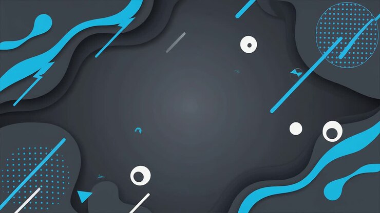 Modern Abstract Animation with Blue and Grey Geometric Shapes