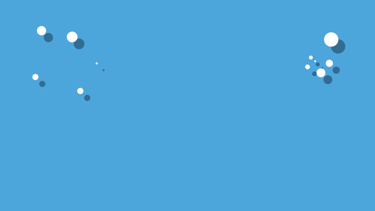 Small dots moving speedy on blue background