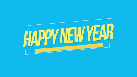 Happy-New-Year-text-in-frame-on-blue-modern-gradient