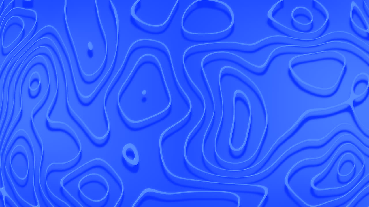 Animation of fluid blue lines forming a calm continuous loop of shapes