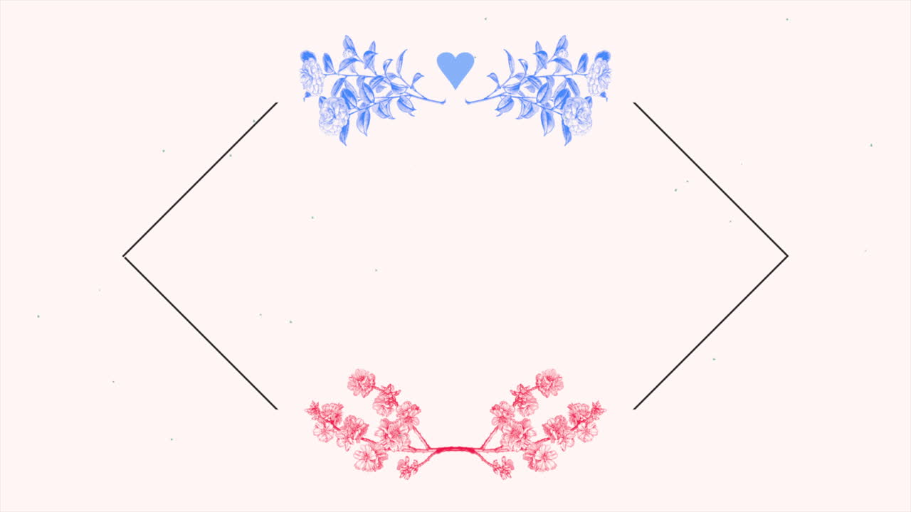 ⁇ 색 그라데이션에 텍스트를 위한 프레임과 함께 빈티지 꽃