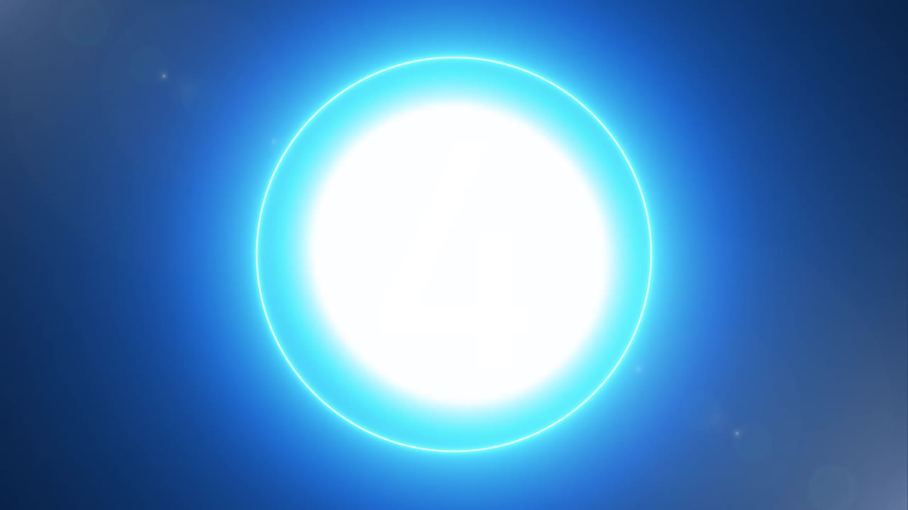 카운트다운 애니메이션: 네온 반지로 10에서 카운트다운