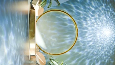 Vertikale-Anzeige-Für-E-Commerce-Verkauf,-Rabatt,-Hautpflege-Beauty-Spa-Resort-Konzept-Und-Schmuck,-Gold-Und-Silber,-3D-Rendering-Animation-Für-Online-Einkaufswagen