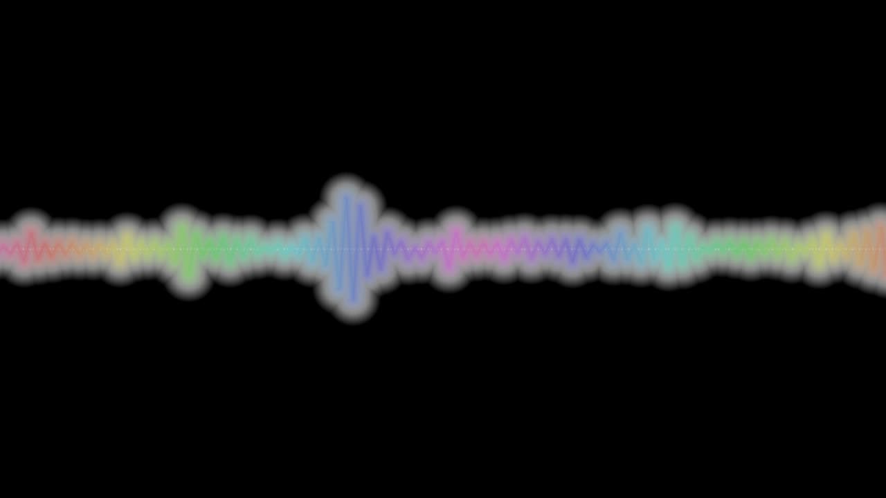 animación de señal de audio, ecualizador de colores diferentes, la onda de sonido como un movimiento de fondo 4k