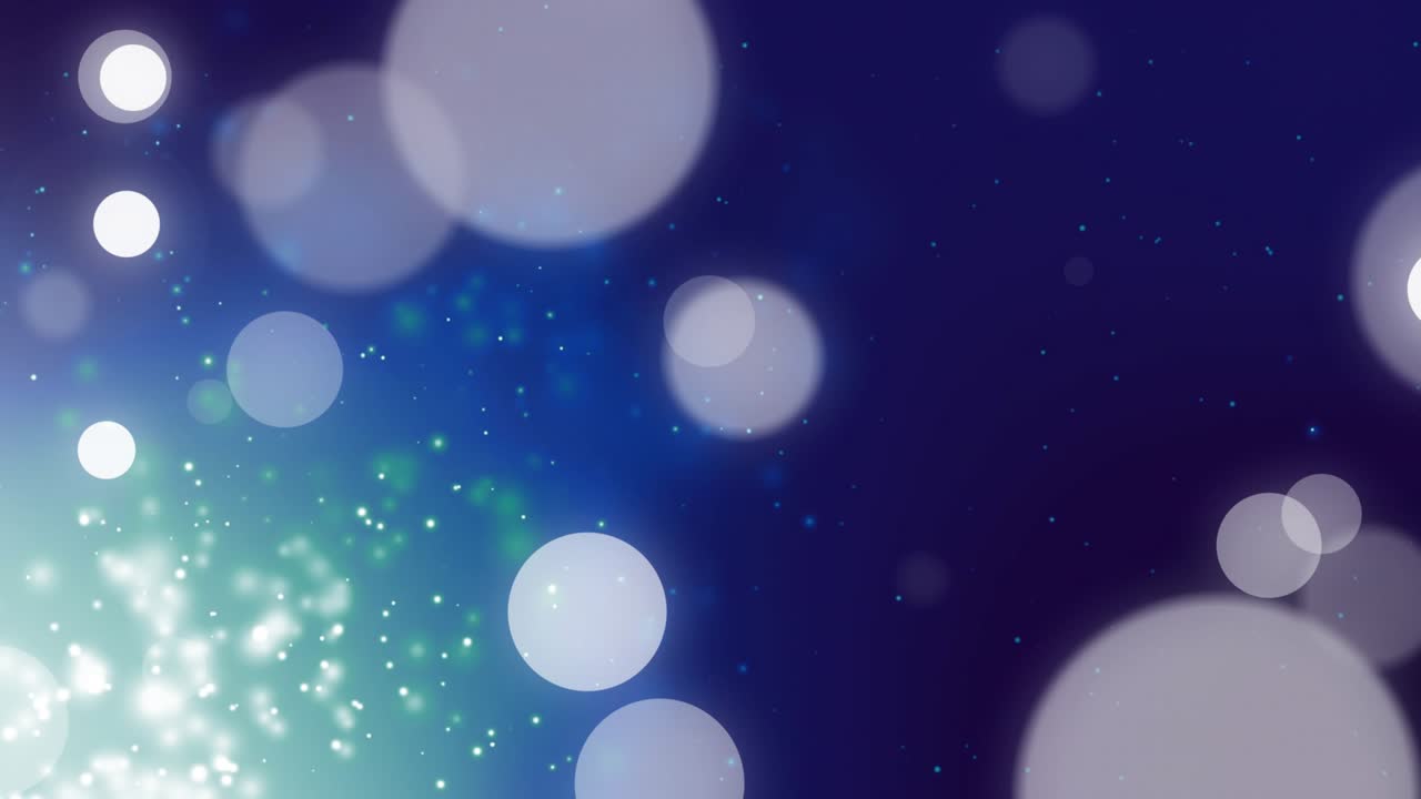 Left sparkles brightening, emitting particles, bokeh orbs drifting, pulsing for design use