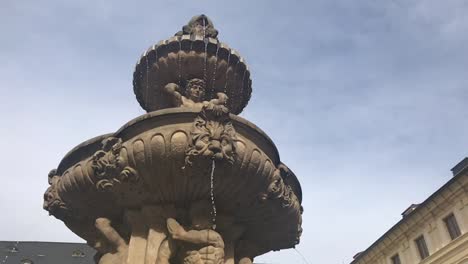 Royal-fountain-with-dripping-water-in-slow-motion