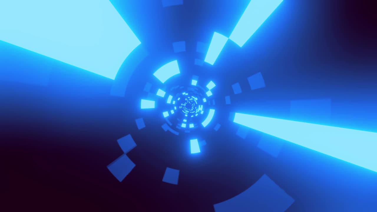 미래 기술 추상 네온 둥근 터널: 터널 안의 비행 모션 그래픽 4k 3d 렌더링