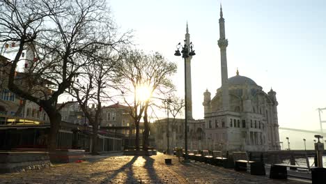 istanbul ortaköy mosque in the coronavirus quarantine period