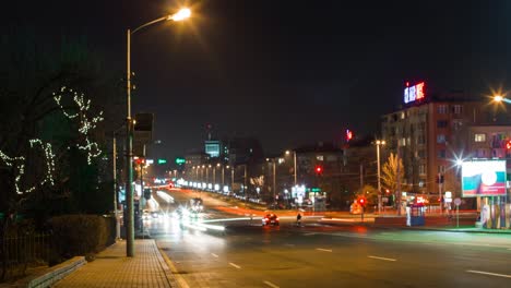 Un-Timelapse-Nocturno-De-Larga-Exposición-Desde-Sofia,-Bulgaria